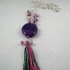 Crystal & Gemstone Cascade Necklace